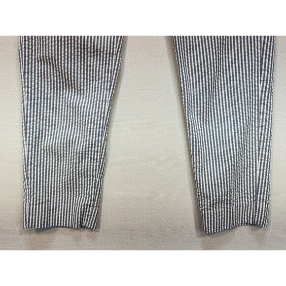 Banana Republic Womens Hampton Straight Pants Sz 2 Blue White Pinstripe Workwear - Picture 6 of 14